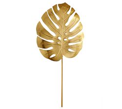 Lilly Pulitzer Gold Monstera Leaf Object