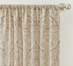 Open Box: Mackenna Paisley Printed Linen Cotton Curtain