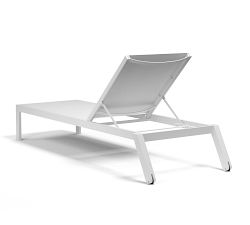 Puglia Metal Stackable Outdoor Single Chaise Lounge