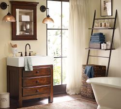 Ticking Stripe Ruffled Hand Towels - Set of 2