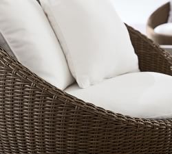 Torrey Wicker Swivel Outdoor Papasan