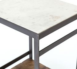 Upland Rectangular Marble End Table