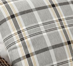 Outdoor Blanche Plaid Pillow