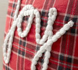 Plaid Joy Embroidered Pillow Cover