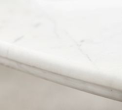 Rae Oval Pedestal Marble Dining Table