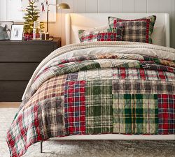 Clyde Plaid Patchwork Quilted Sham