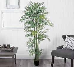Faux Wide Areca Palm Trees