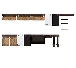Gabrielle 113.75" Wall Organizing Sets