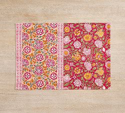 Open Box: Annalise Block Print Reversible Cotton Placemats - Set of 4