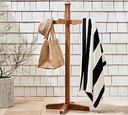 Teak Outdoor Towel Rack