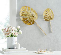 Lilly Pulitzer Gold Monstera Leaf Object