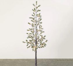 Lit Indoor/Outdoor Snow Pine Tree