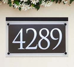 Metallic Crystal LEDTrajan Engraved Address Sign