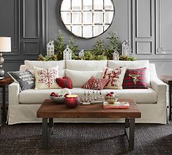 Most Wonderful Time of the Year Cozy Embroidered Pillow Cover