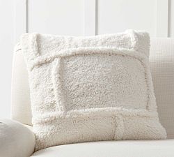 Patchwork Sherpa Pillow Cover