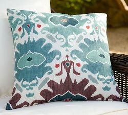 Ashton Ikat Print Outdoor Pillow
