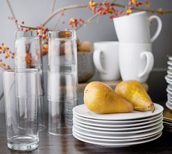 Caterer's Box Rim Porcelain Dinner Plates - Set of 12