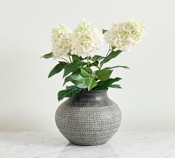Faux Potted White Cone Hydrangea - Thumbnail 2
