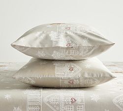 Gingerbread Village Percale Pillowcases - Set of 2
