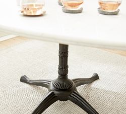 Rae Oval Pedestal Marble Dining Table