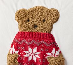 St. Jude Teddy Bear with Sweater Pillow Cover