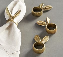 The Emily &amp; Meritt Bunny Ear Napkin Ring, Set of 4