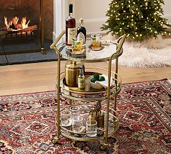 Three Tier Metal Bar Cart (20")