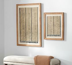Framed Block Print Textile Art