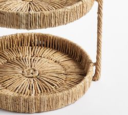 Malibu Handwoven Seagrass Tiered Stand