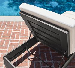 Malibu Metal Platform Outdoor Single Chaise Lounge