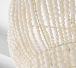 Pottery Barn Bristol Wood Bead Chandelier - Thumbnail 4