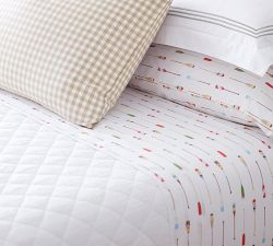Paddle Print Organic Percale Sheet Set