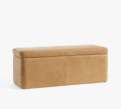 Presley Leather Storage Bench