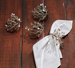 Smoke Crystal Handcrafted Napkin Ring - Set of 4