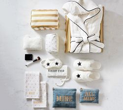 The Emily &amp; Meritt Gold Stripe Ultimate Cosmetic Bag