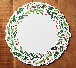 Holiday Wreath Cork Placemats - Set of 4