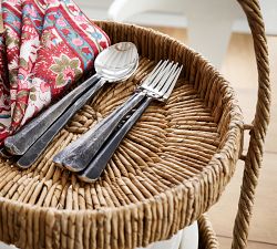 Malibu Handwoven Seagrass Tiered Stand