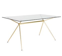 Avery Glass Dining Table (60"-66")
