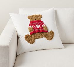 St. Jude Teddy Bear with Sweater Pillow Cover