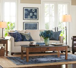 Abstract Indigo Dots Framed Print