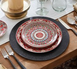 Blackened Galvanized Metal Charger Plate