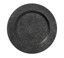 Blackened Galvanized Metal Charger Plate