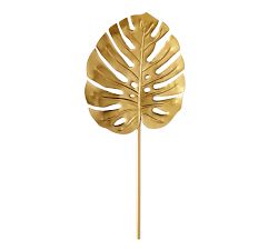 Lilly Pulitzer Gold Monstera Leaf Object