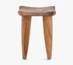 Zander Teak Outdoor Accent Stool