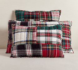 Stewart Plaid Patchwork Applique Quilted Sham