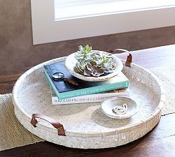 Whitewash Woven Tray