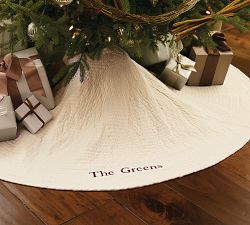 Channel Quilted Velvet Tree Skirt