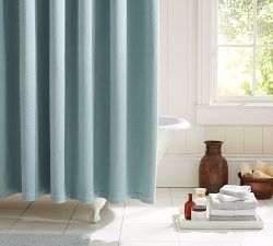 Chevron Matelasse Cotton Shower Curtain