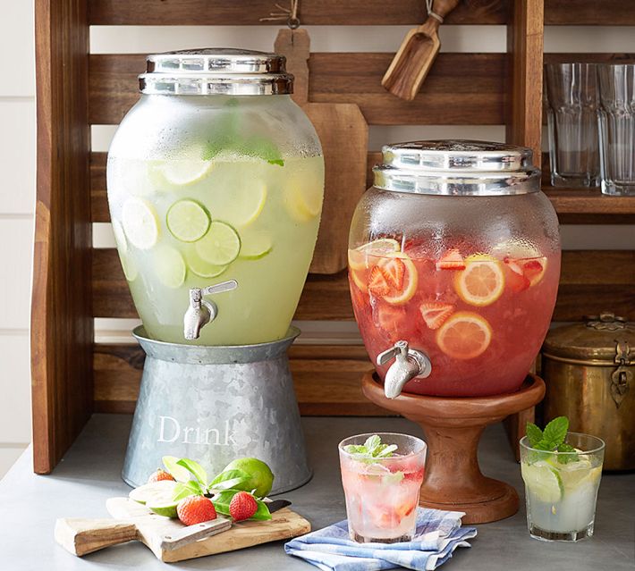Classic Glass Drink Dispenser, Large 12 qts | Pottery Barn