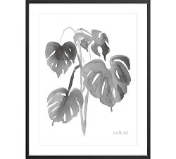 Custom Framed - Graphite Monstera by The Artists Studio